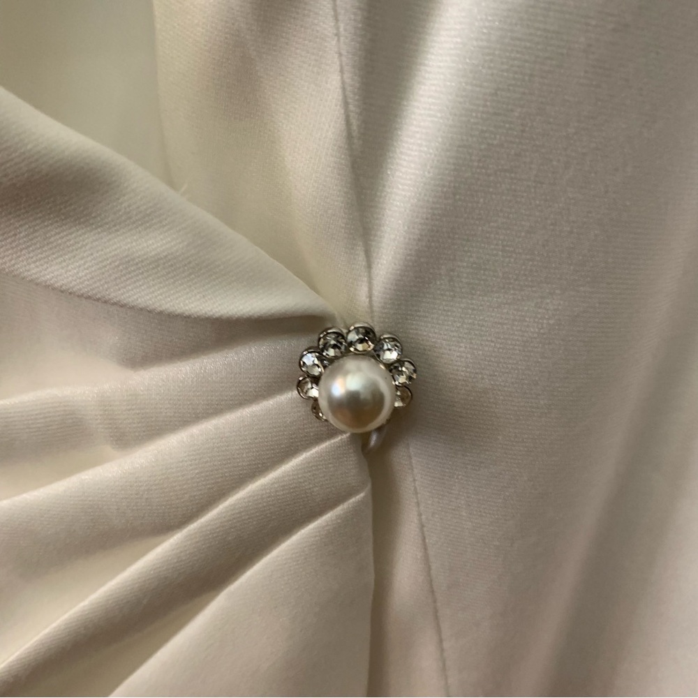 Alex Evenings Pearl Shawl Collar Wrap Top Jacket Size 1X Formal Cocktail Party - Picture 6 of 8